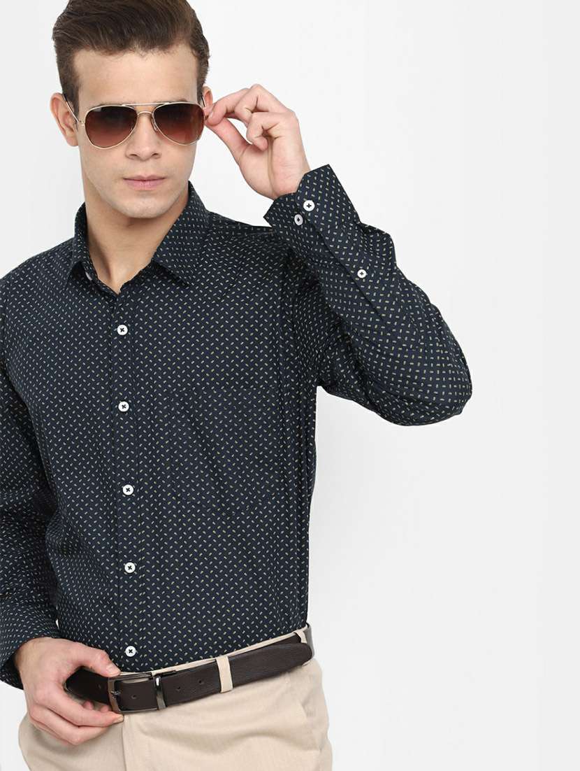 mens micro print formal shirt - 19608499 -  Standard Image - 2