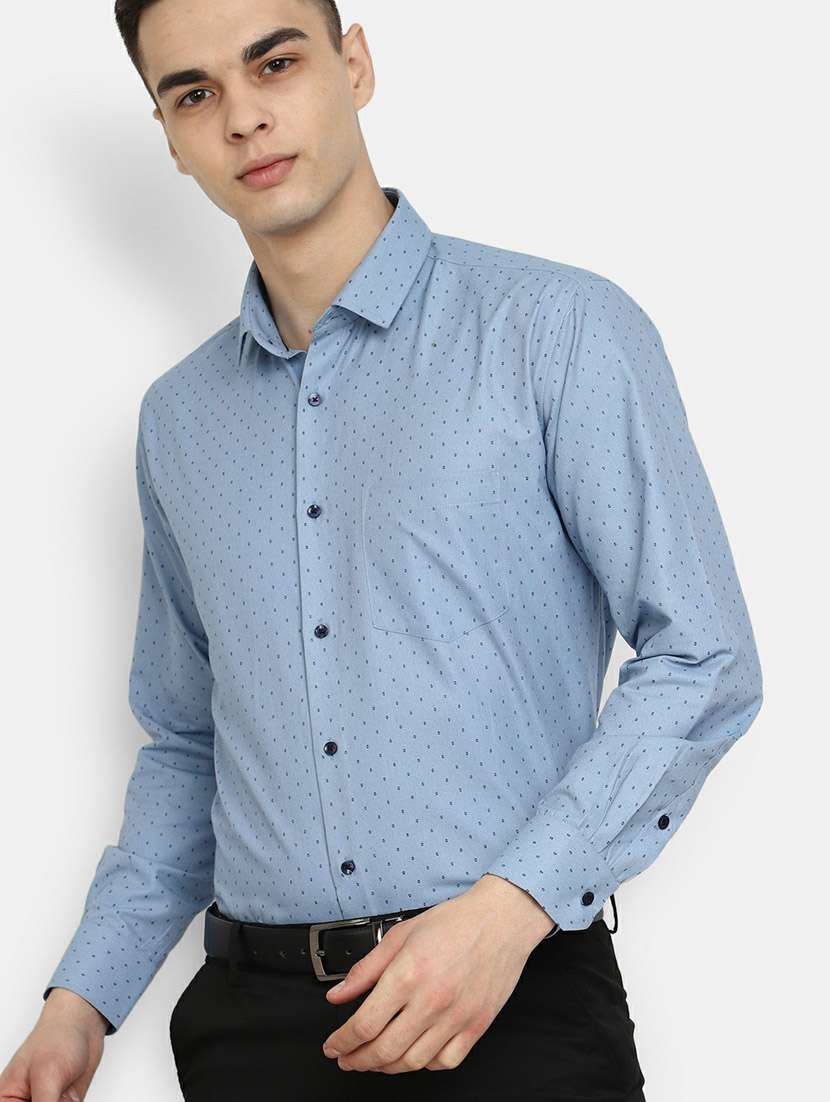 mens micro print formal shirt - 19608586 -  Standard Image - 2
