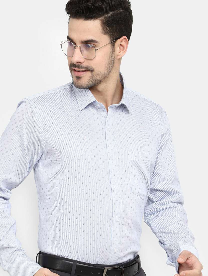 mens micro print formal shirt - 19608667 -  Standard Image - 2