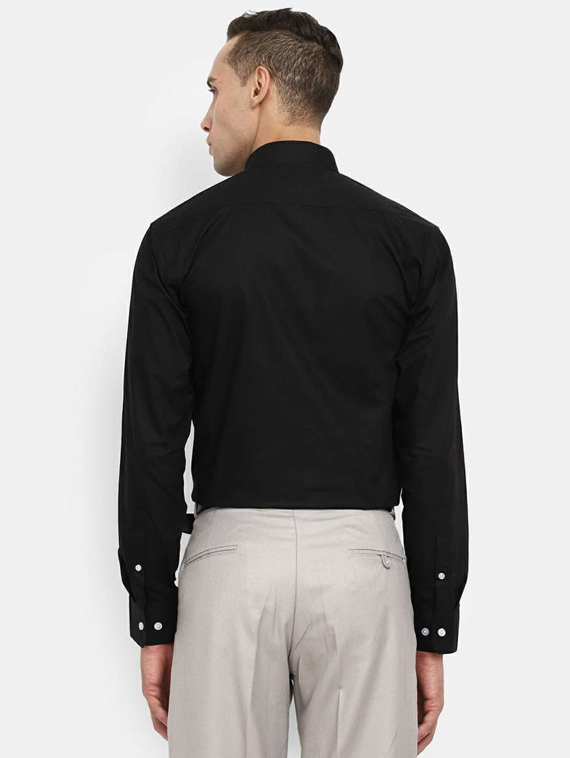 men black regular fit solid formal shirt - 19608696 -  Standard Image - 2