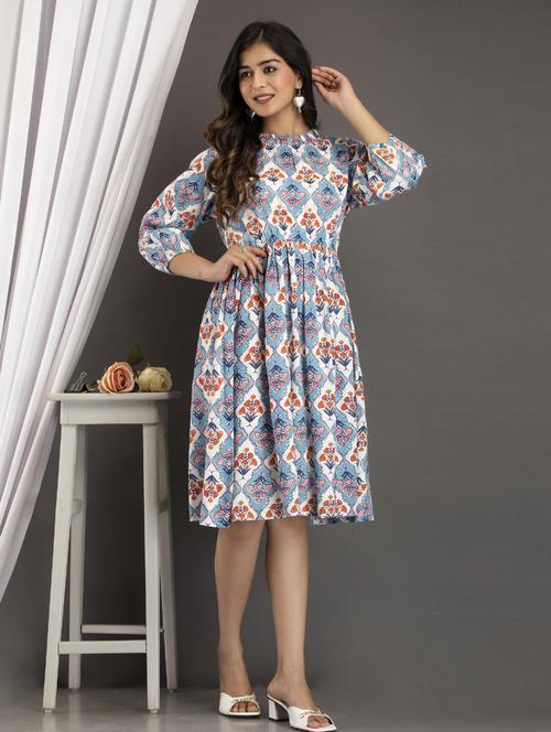 women's fit & flare floral dress - 19608738 -  Standard Image - 0