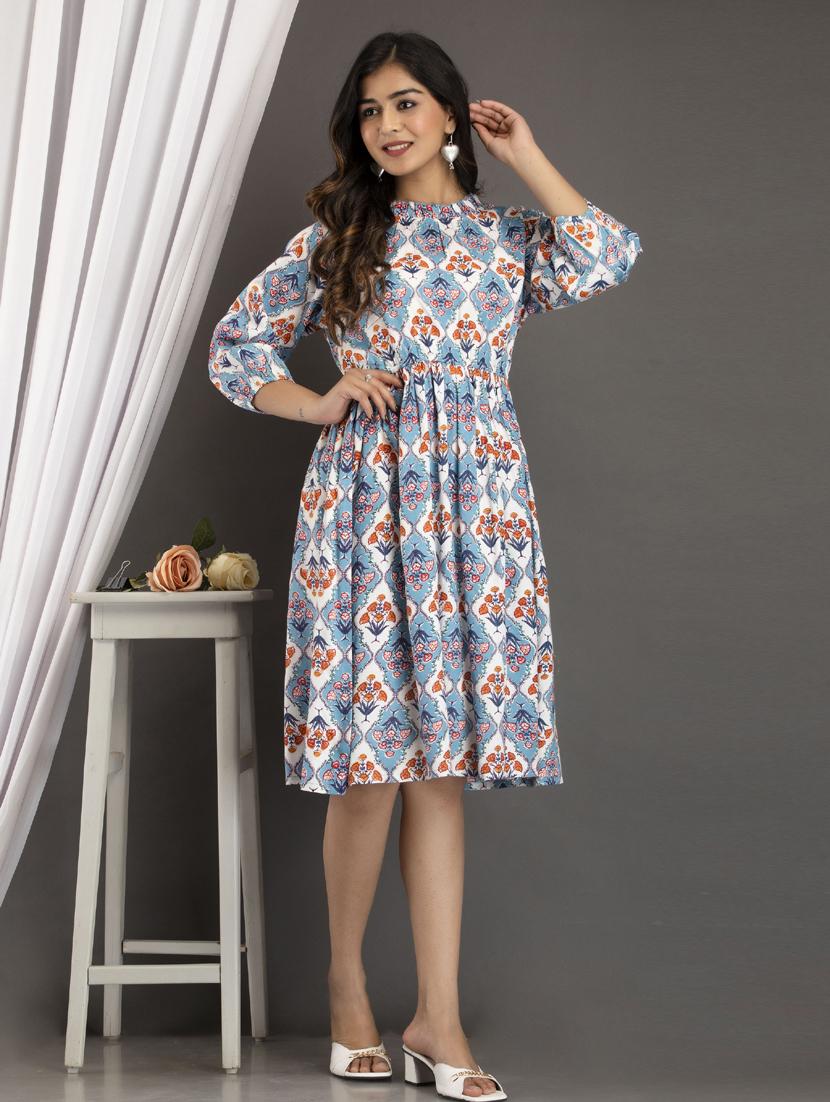 women's fit & flare floral dress - 19608738 -  Zoom Image - 0