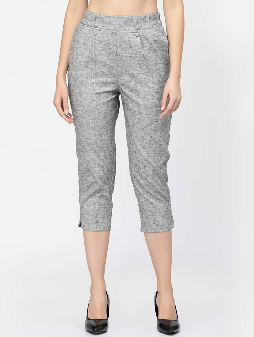 women solid cigarette pant 