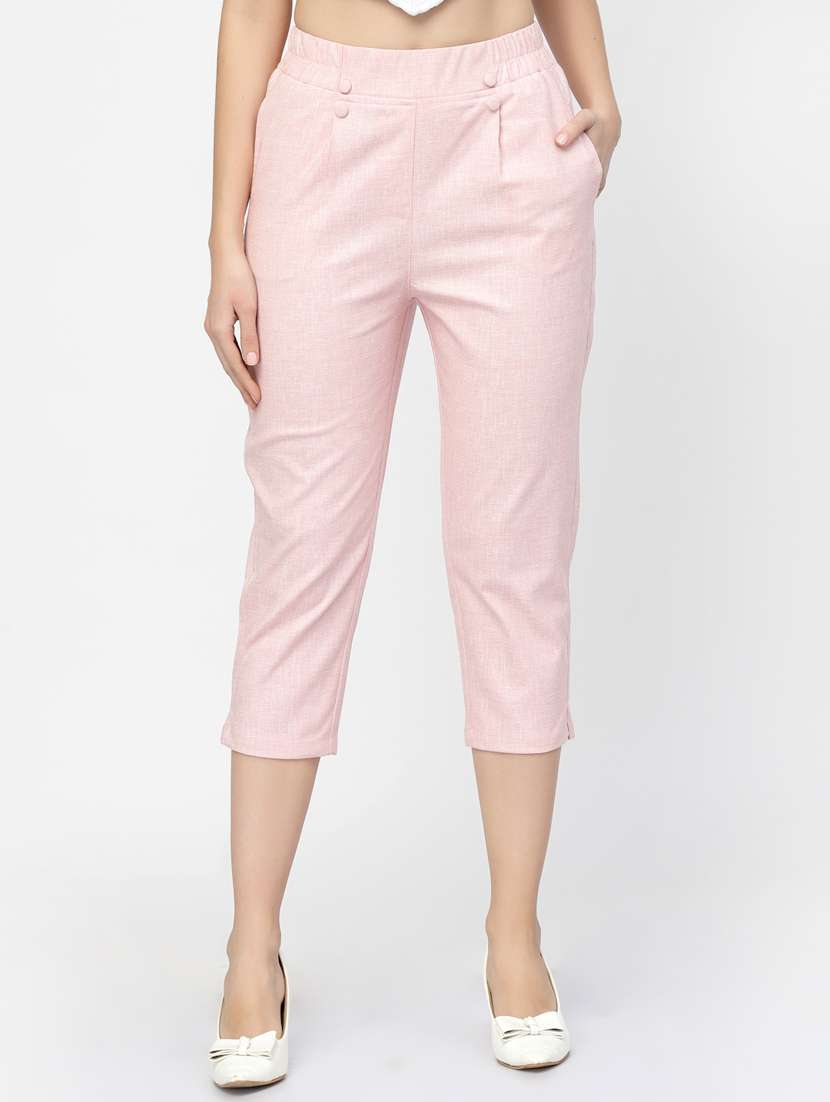 women solid cigarette pant 
