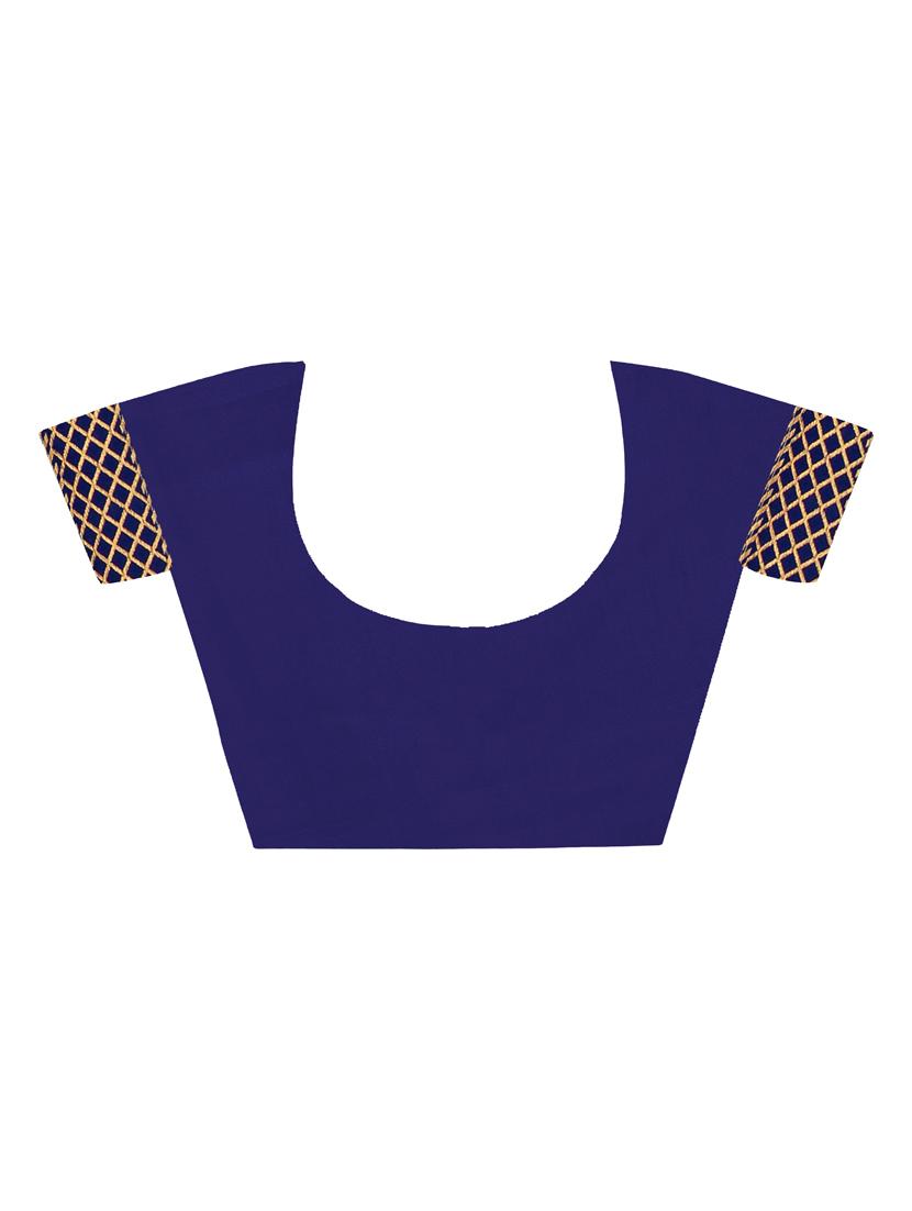 solid bordered saree with blouse - 19611881 - Standard Image - 2