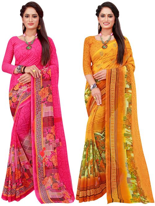 women's saree combo with blouse - 19613636 - Standard Image - 0