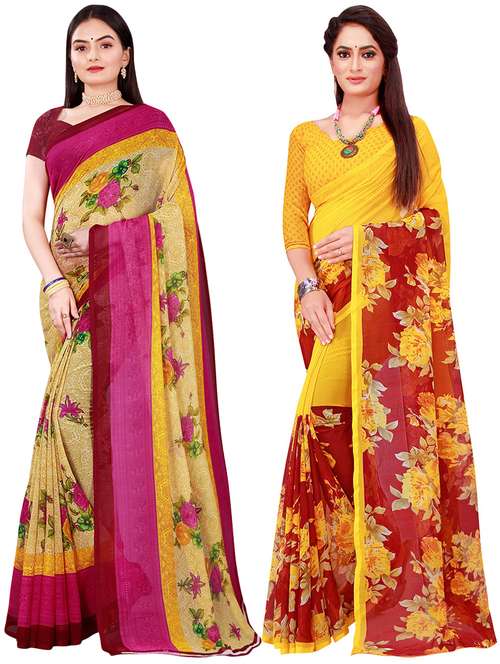 women's saree combo with blouse - 19613638 - Standard Image - 0