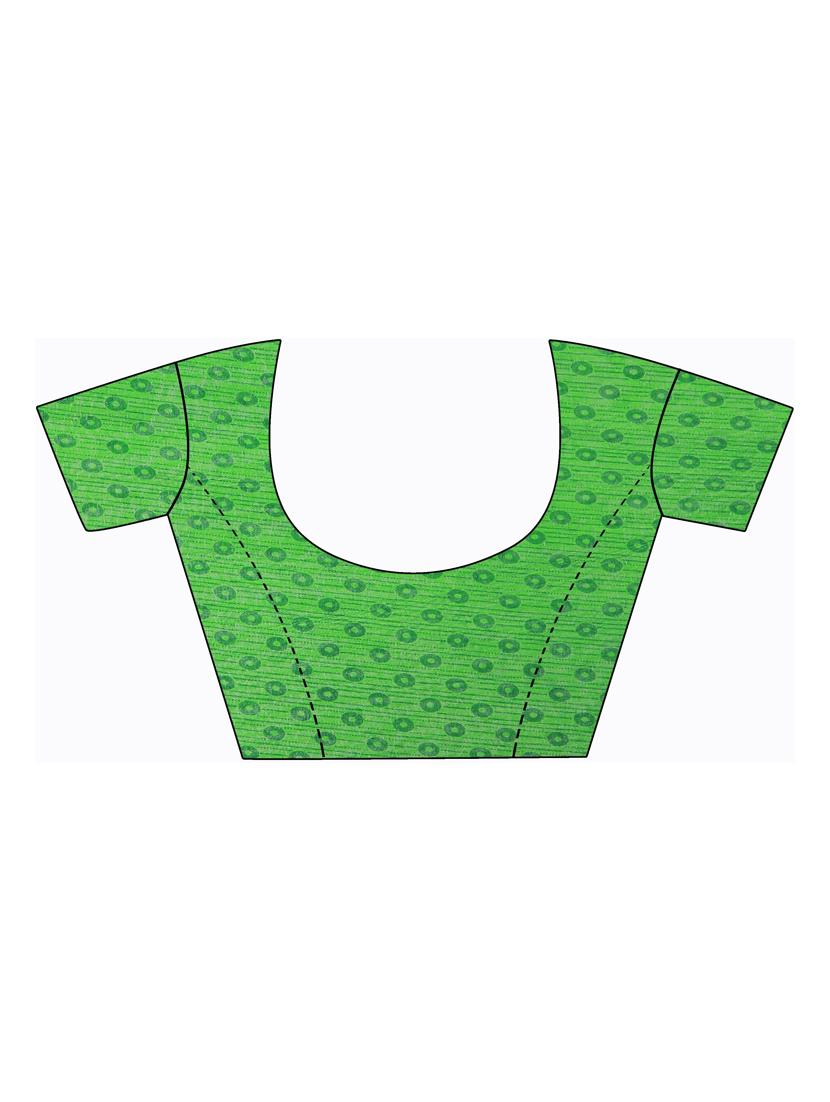 women's floral green colored saree with blouse - 19614262 - Standard Image - 2