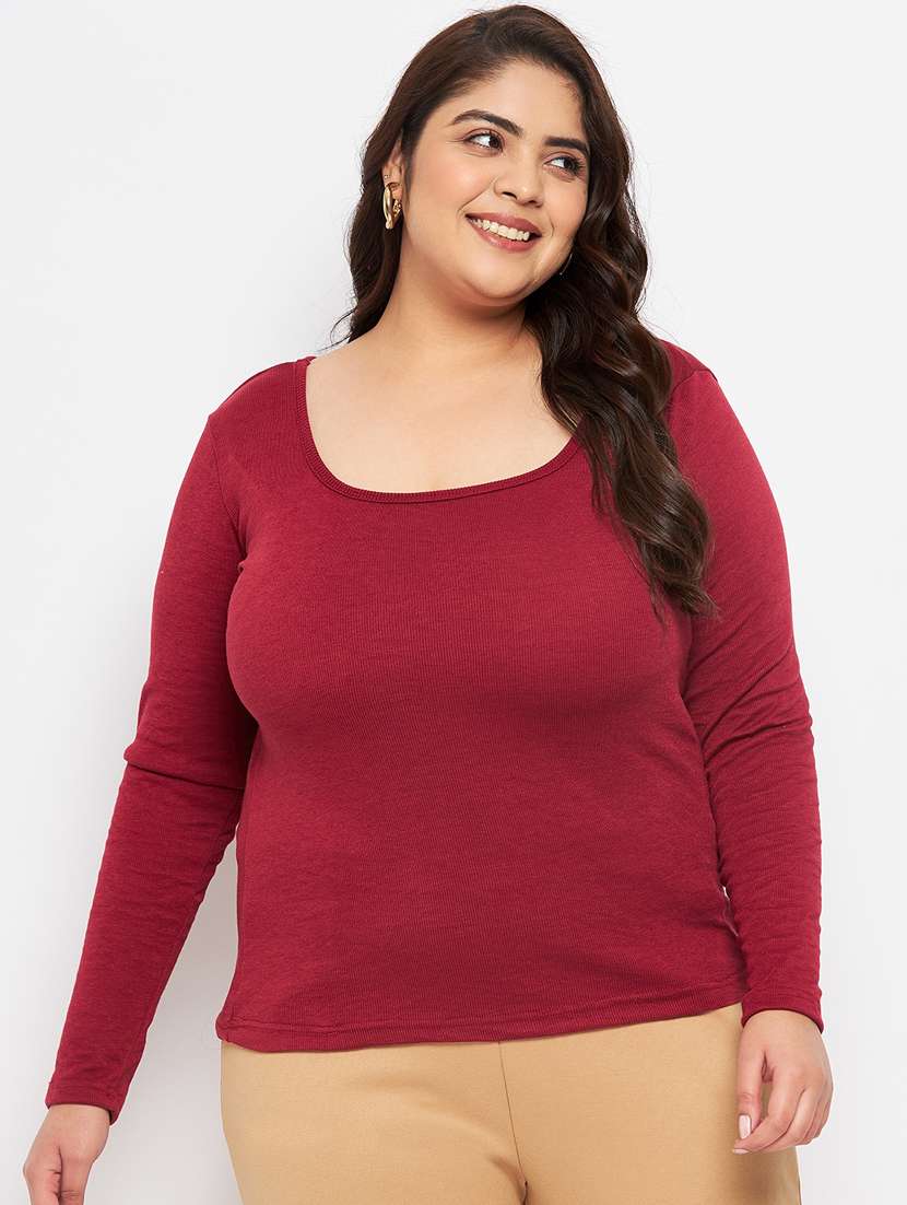 women's straight round neck top