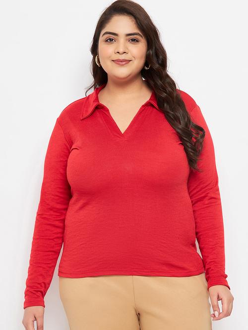 women's straight collared top - 19614300 - Standard Image - 0