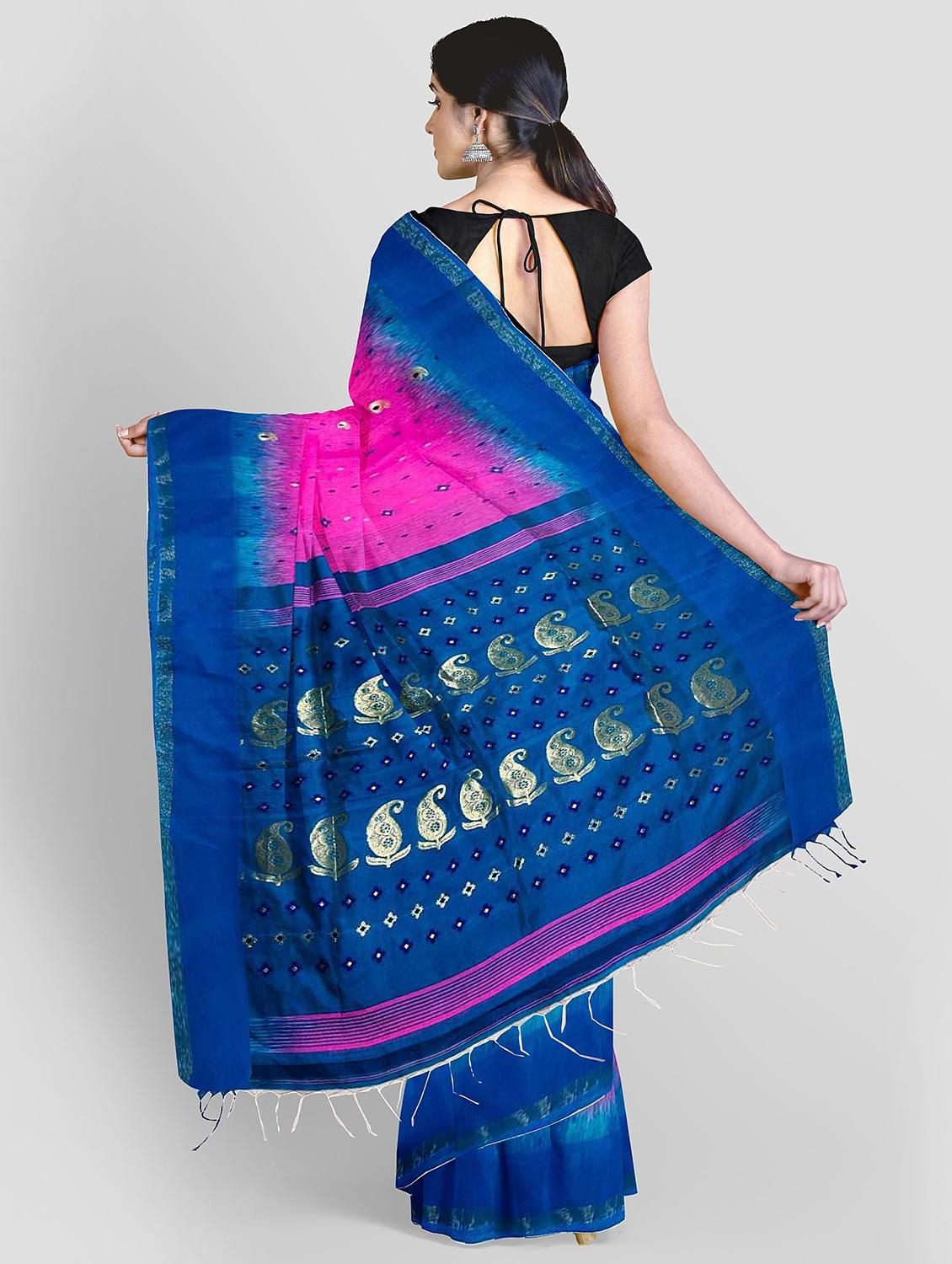 women's printed pink colored saree - 19615352 - Standard Image - 2