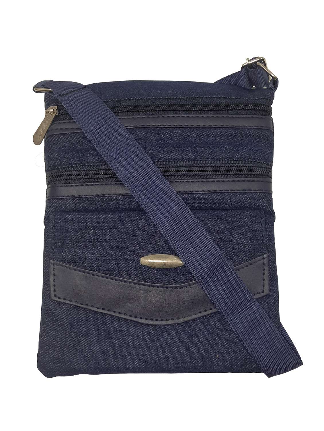  navy blue  leatherette sling bag