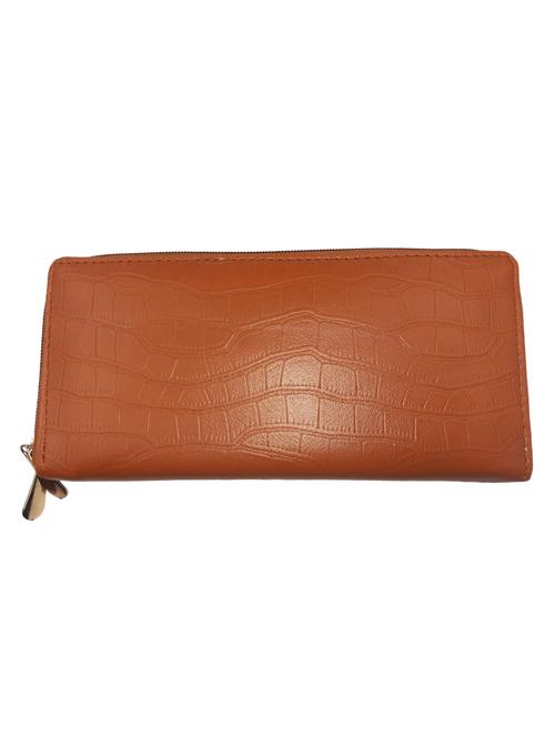 tan leatherette (pu) regular clutch - 19616205 - Standard Image - 0