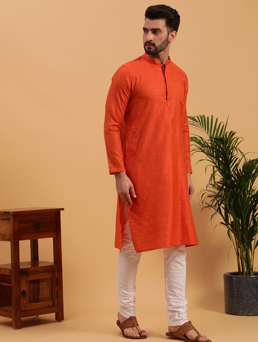 men self design kurta churidar ethnic wear set - 19616529 - Standard Image - 2