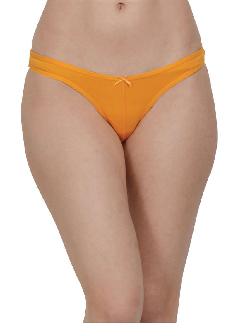 yellow cotton thongs panty
