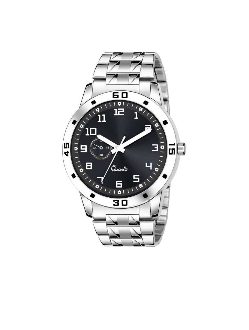 men round shape analog watch 