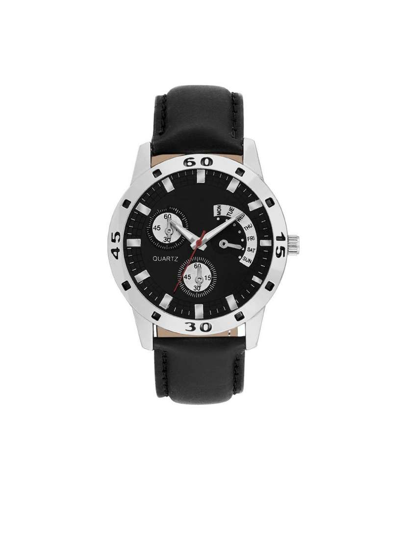 men round shape analog watch 