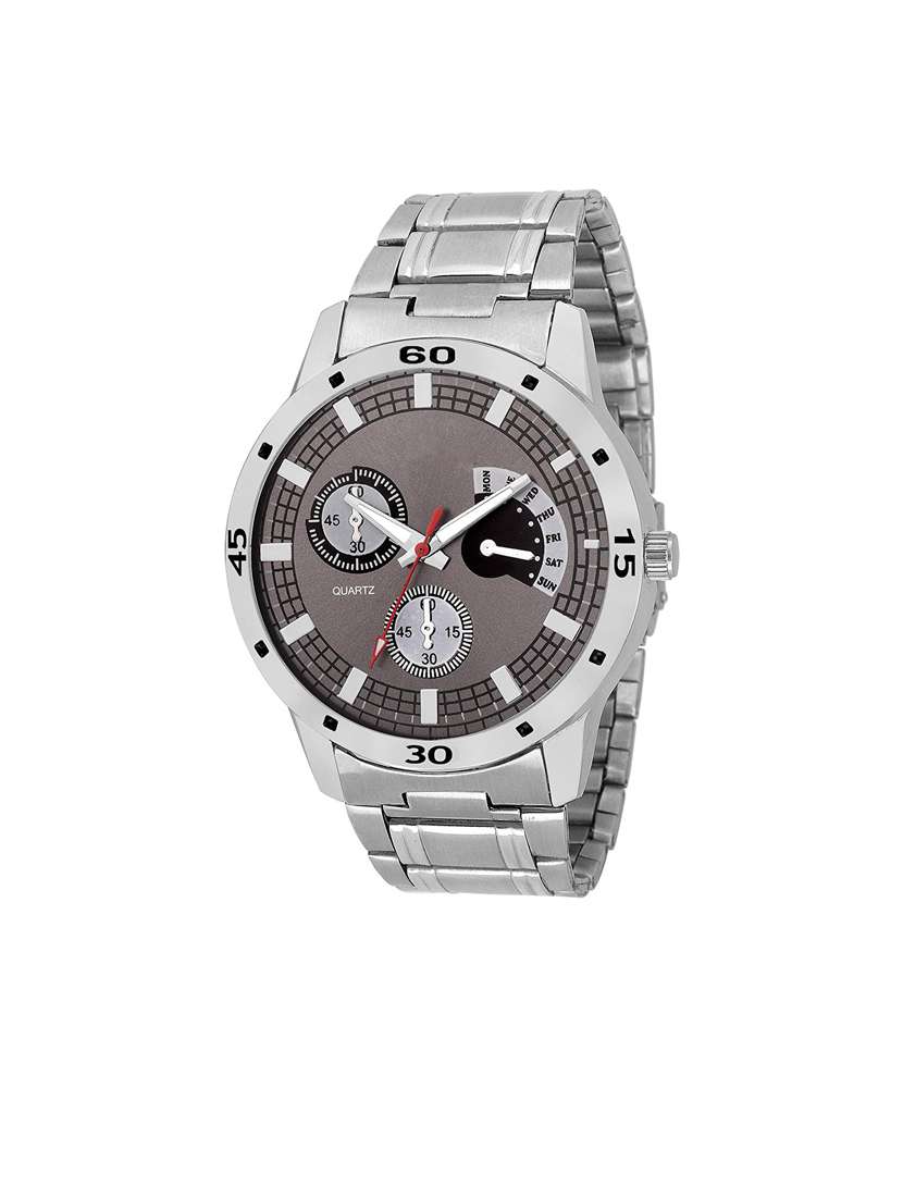 men round shape analog watch 