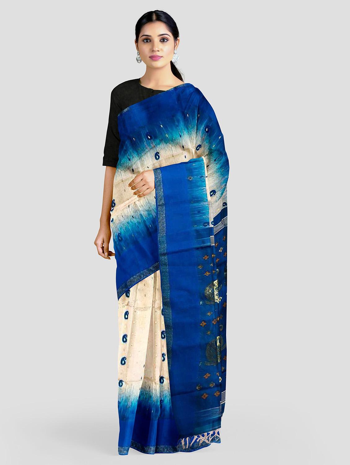 women self design handloom saree - 19617125 - Zoom Image - 0