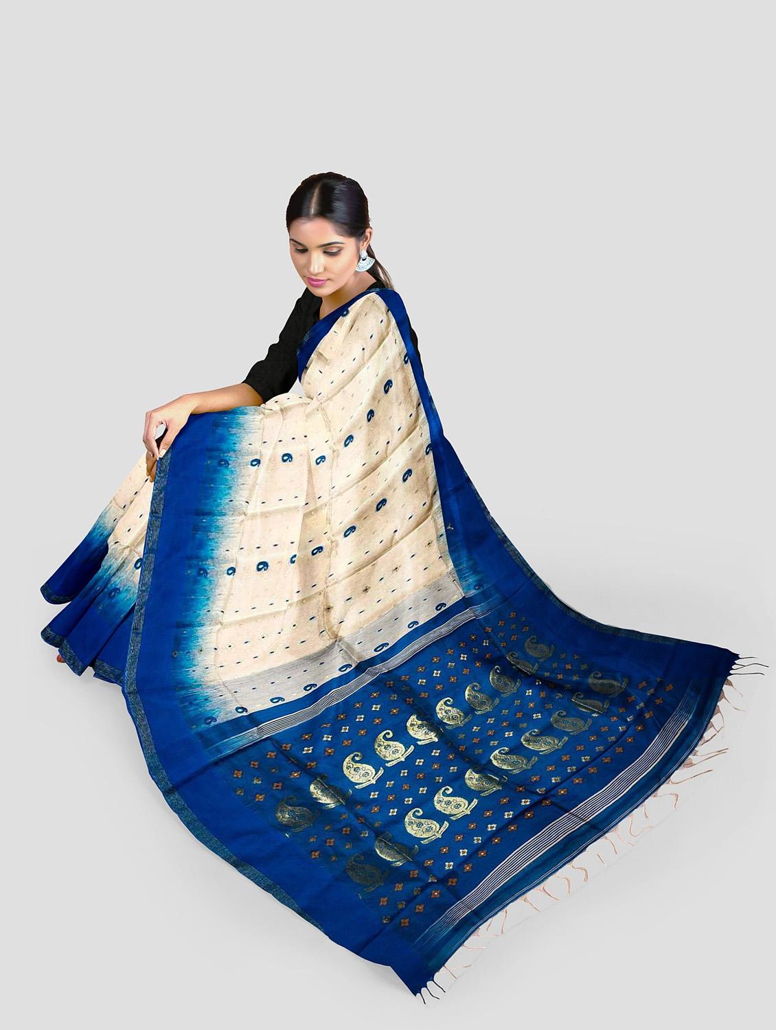 women self design handloom saree - 19617125 - Standard Image - 2