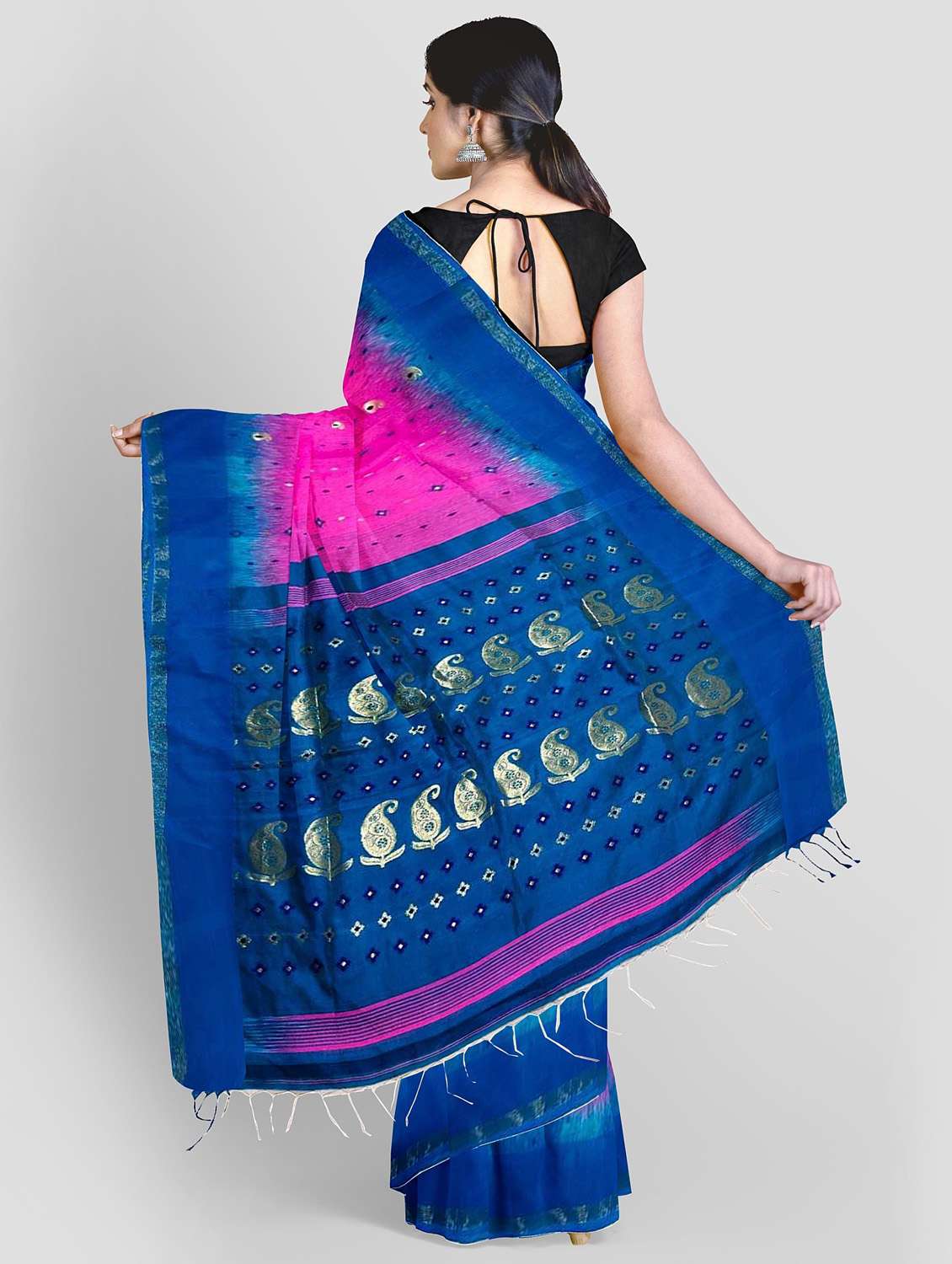 women's solid multi colored saree - 19617133 -  Standard Image - 2