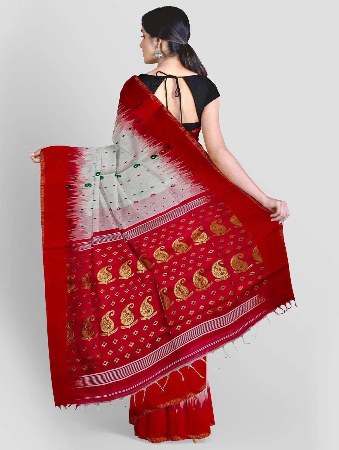 women self design handloom saree - 19617134 - Standard Image - 2