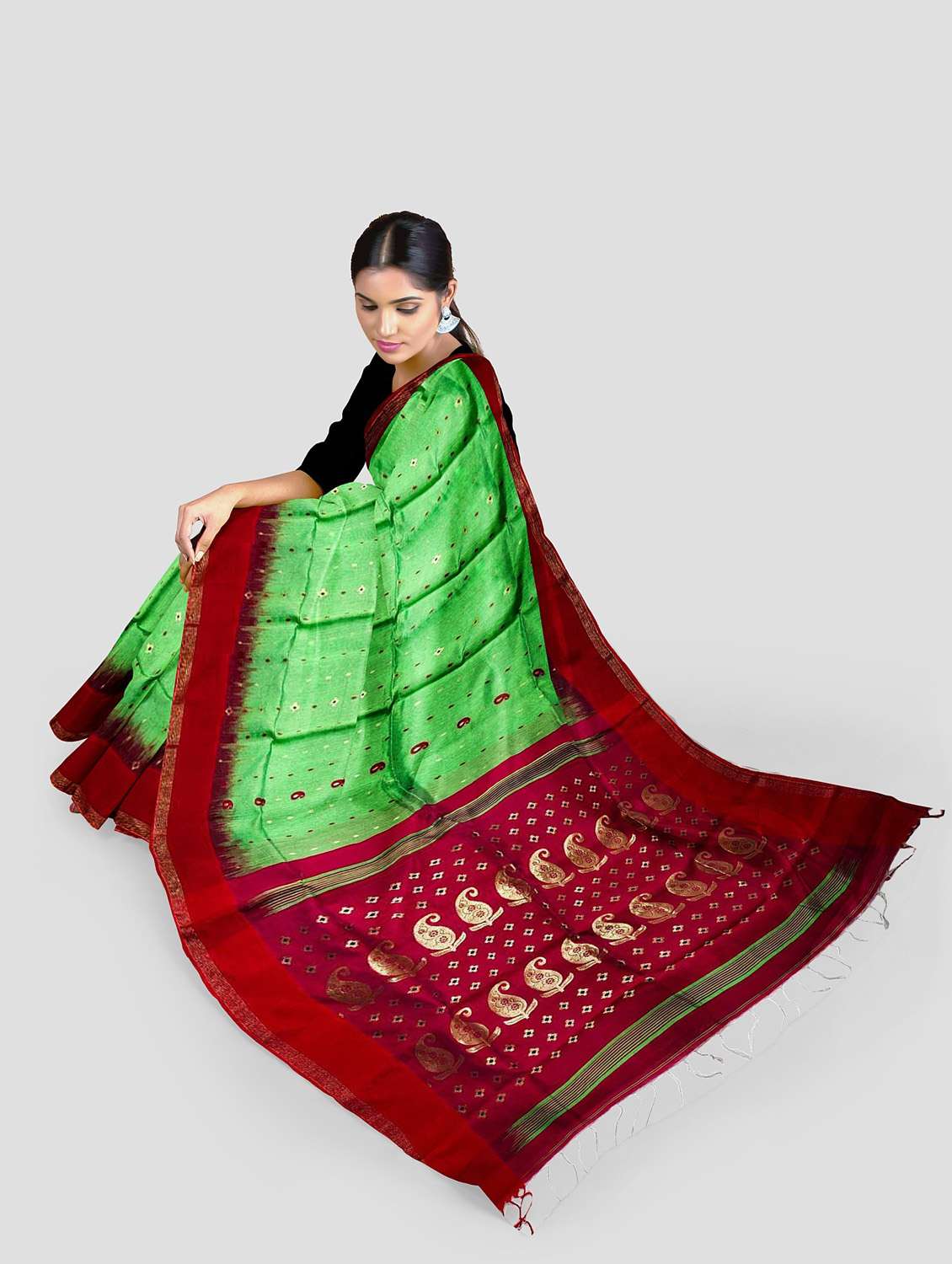 women's bandhani multi colored saree - 19617138 -  Standard Image - 2