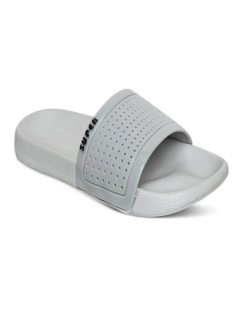 grey rubber slip on flip flops - 19617328 - Standard Image - 2