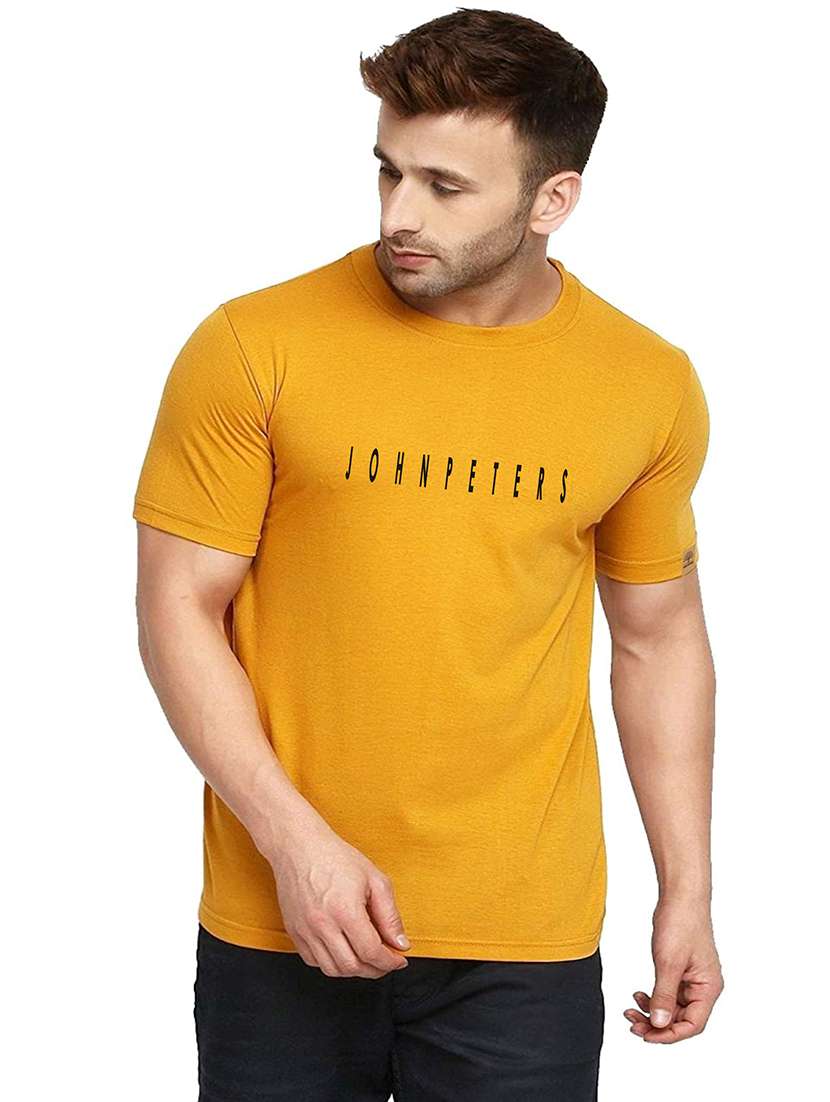 men printed round neck t-shirt