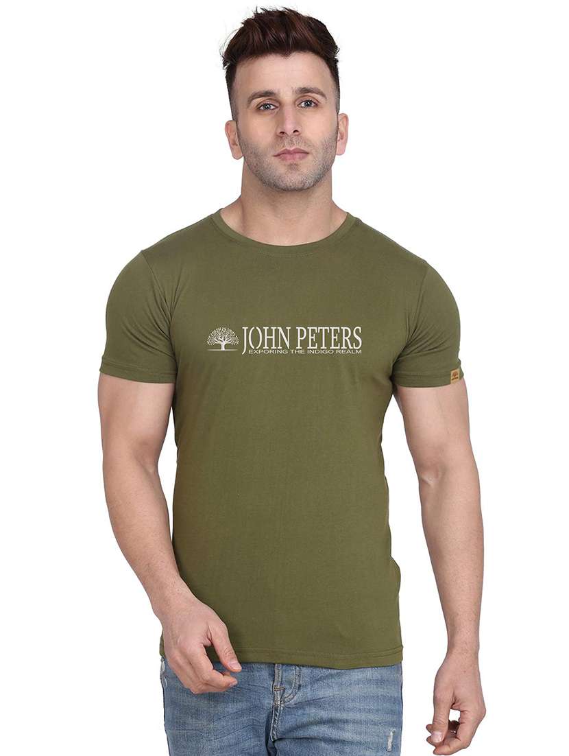 round neck chest print t-shirt