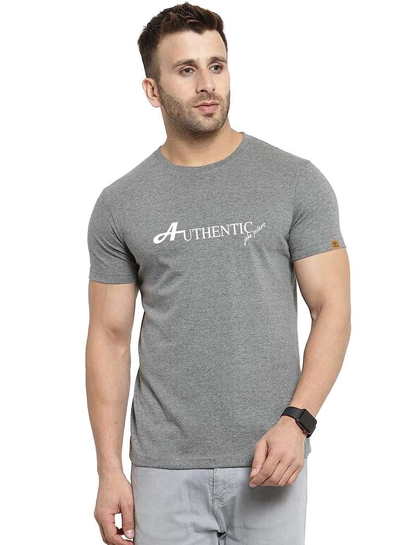 men chest print short sleeve t-shirt
