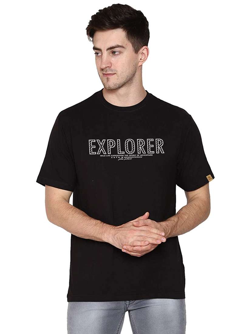 men chest print short sleeves t-shirt - 19617542 -  Zoom Image - 0