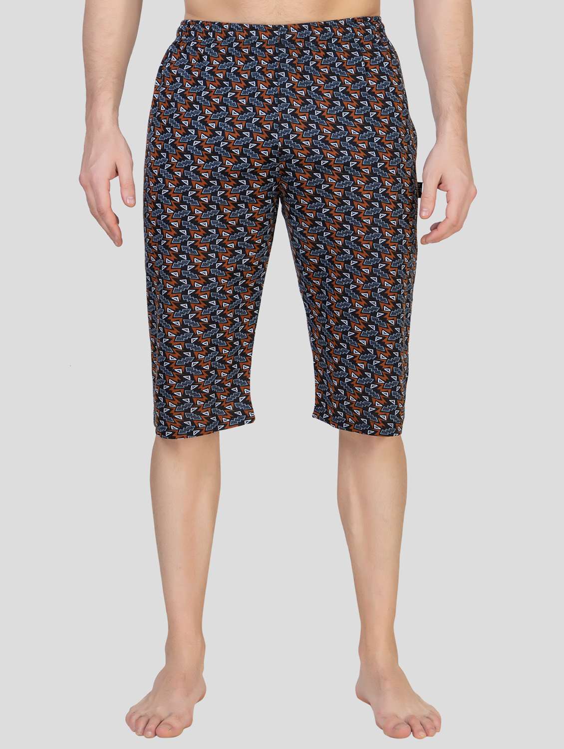 black printed three - fourth