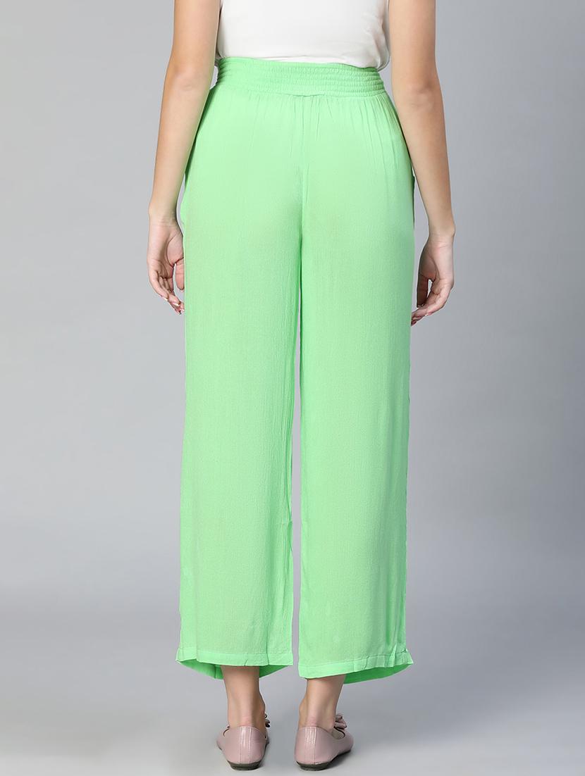 green solid maternity wear trouser - 19618397 - Standard Image - 2