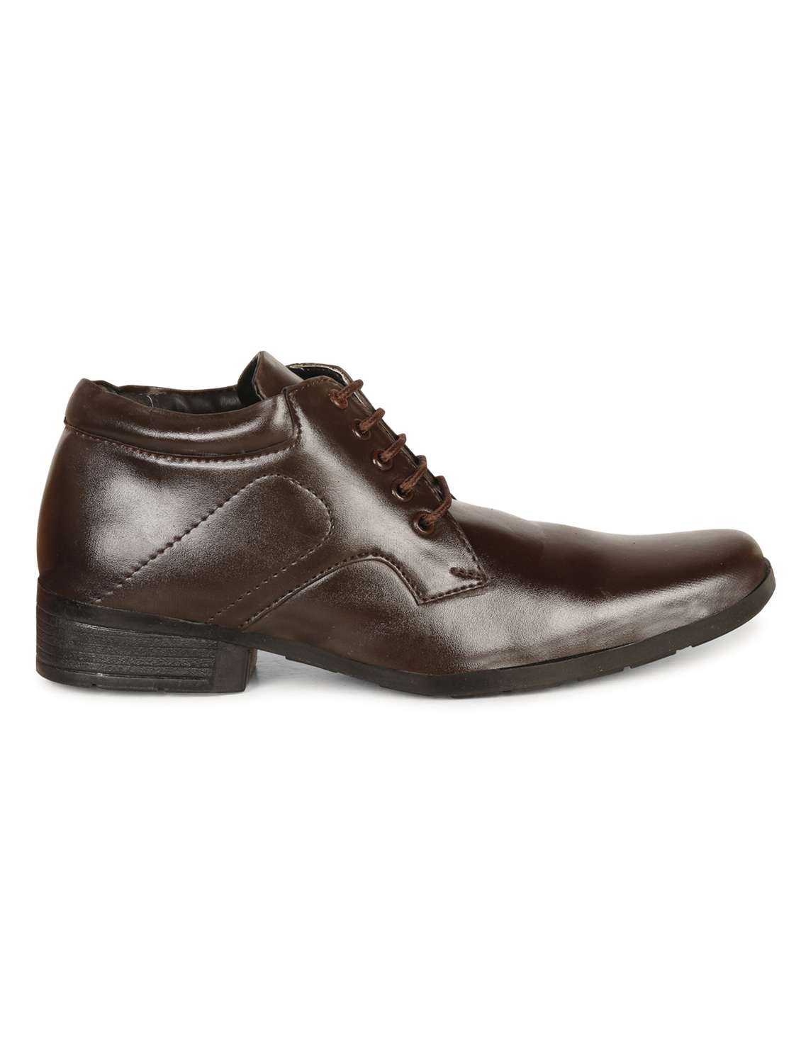 brown synthetic & mesh laceup derbies - 19618615 -  Standard Image - 2