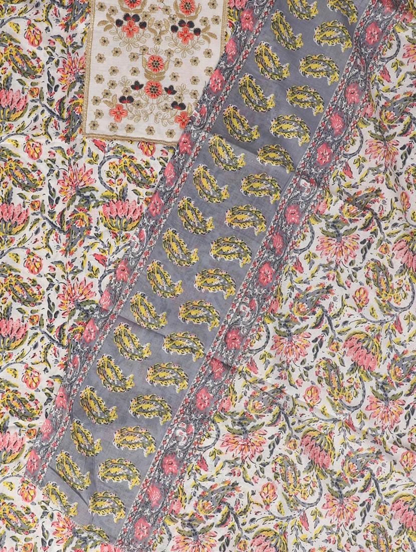 printed unstitched suit set - 19618652 - Standard Image - 2