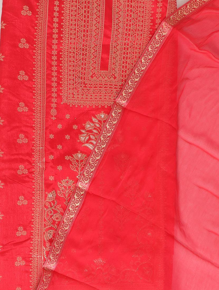 zari work self design unstitched suit set - 19618677 - Standard Image - 2