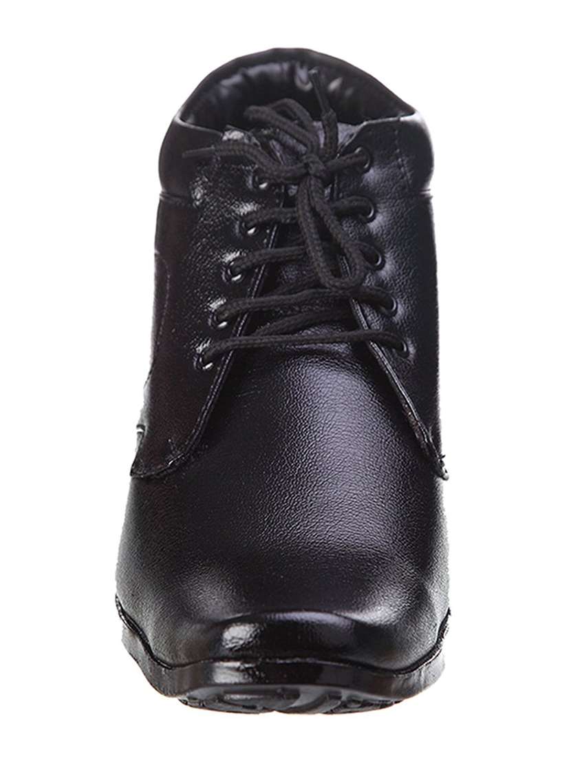 black synthetic & mesh laceup derbies - 19618721 -  Standard Image - 2