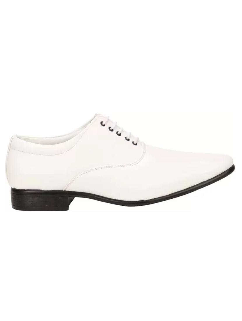 white synthetic & mesh laceup derbies - 19618726 - Standard Image - 2