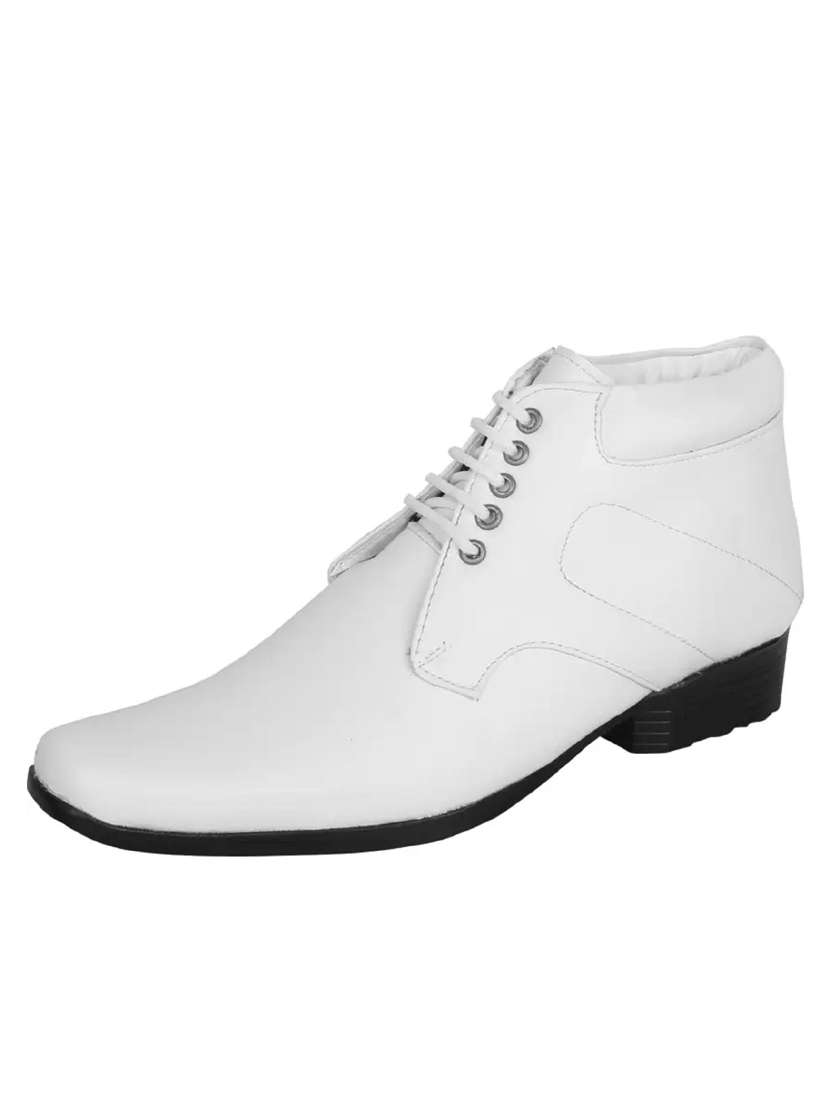 white synthetic & mesh laceup derbies - 19618733 -  Standard Image - 2