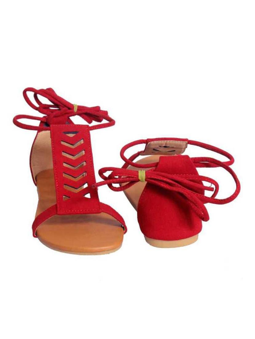 red slip on open sandal - 19618788 - Standard Image - 2