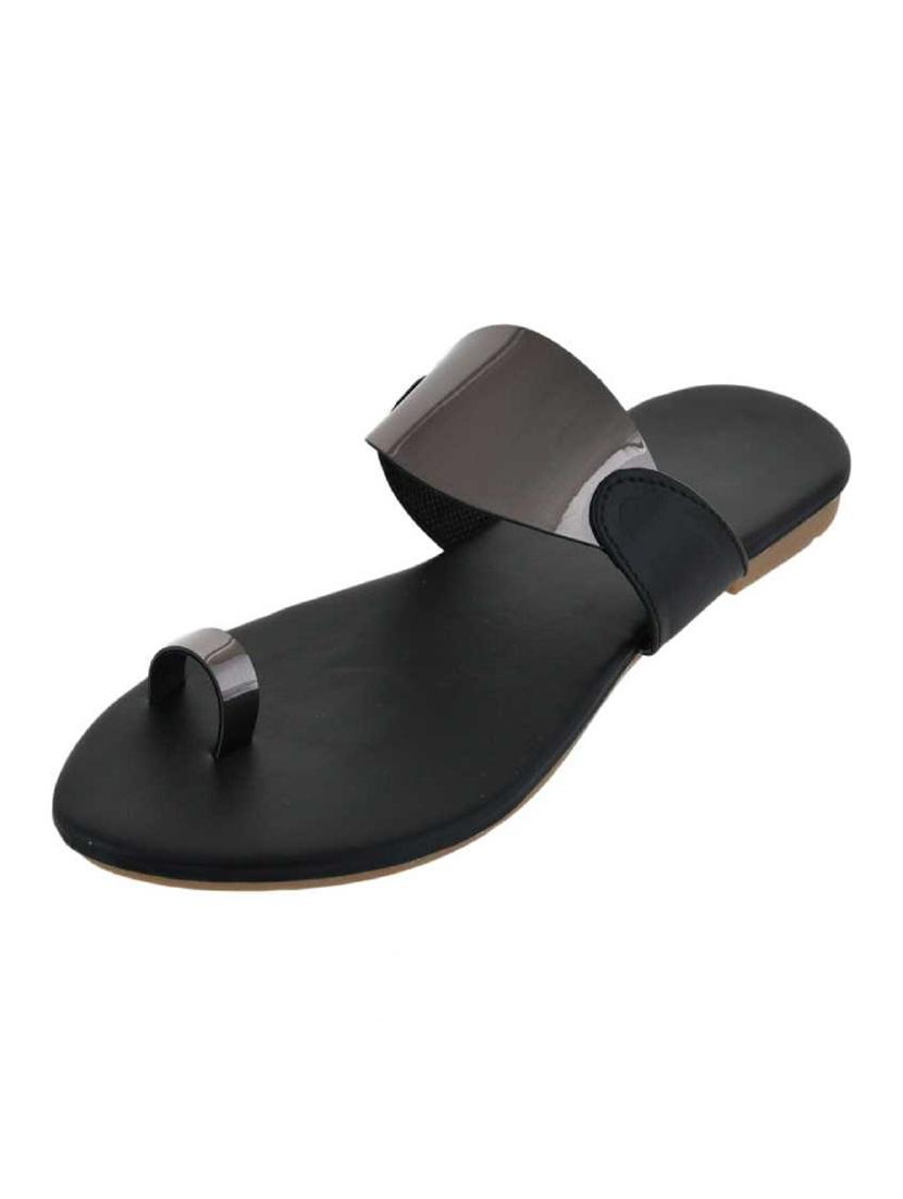 grey synthetic slip on sandals - 19618806 - Standard Image - 2