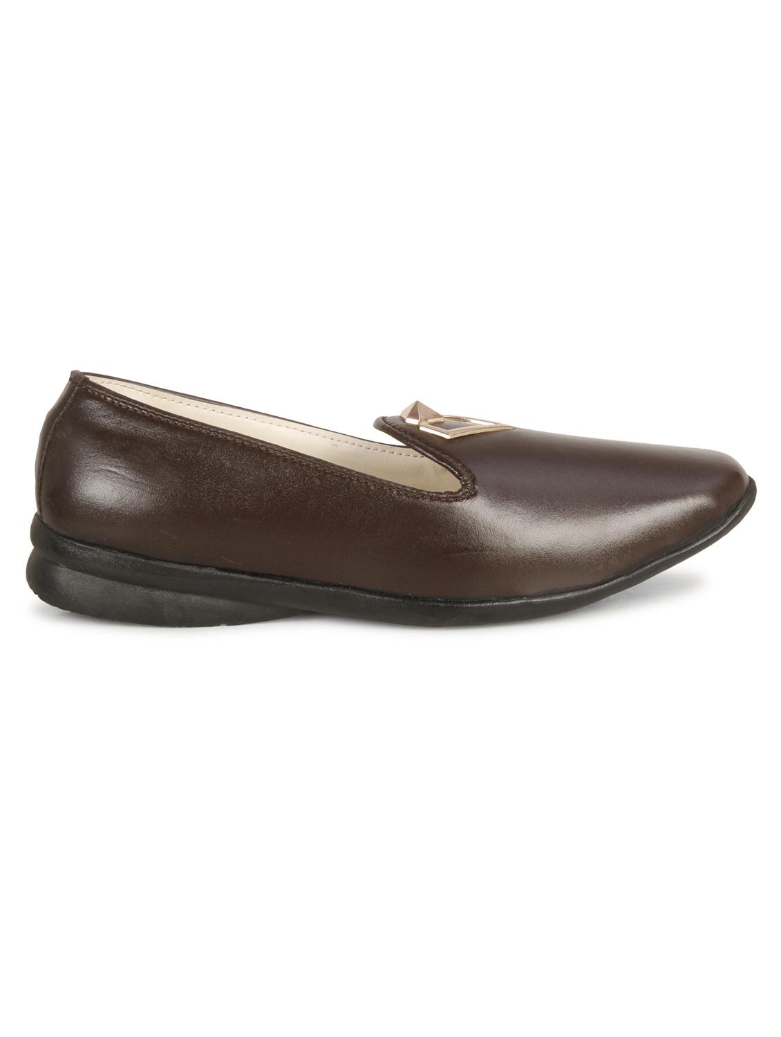 brown synthetic & mesh slip on moccasins - 19618872 - Standard Image - 2
