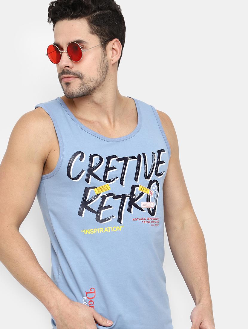 sky blue cotton vest - 19620387 - Standard Image - 2