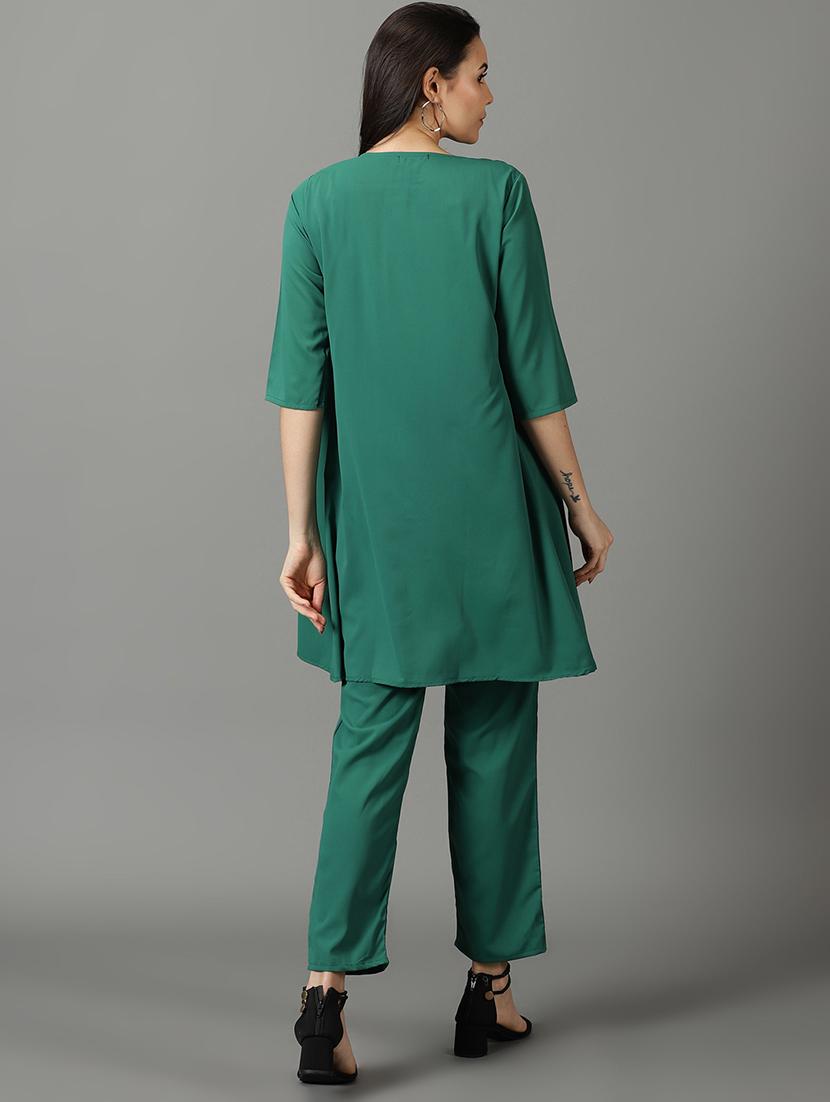 cami neck solid top and trouser set co-ord - 19620553 - Standard Image - 2