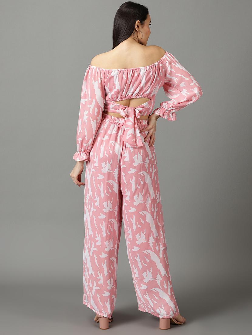 abstract print top and palazzos set co-ord - 19620558 - Standard Image - 2