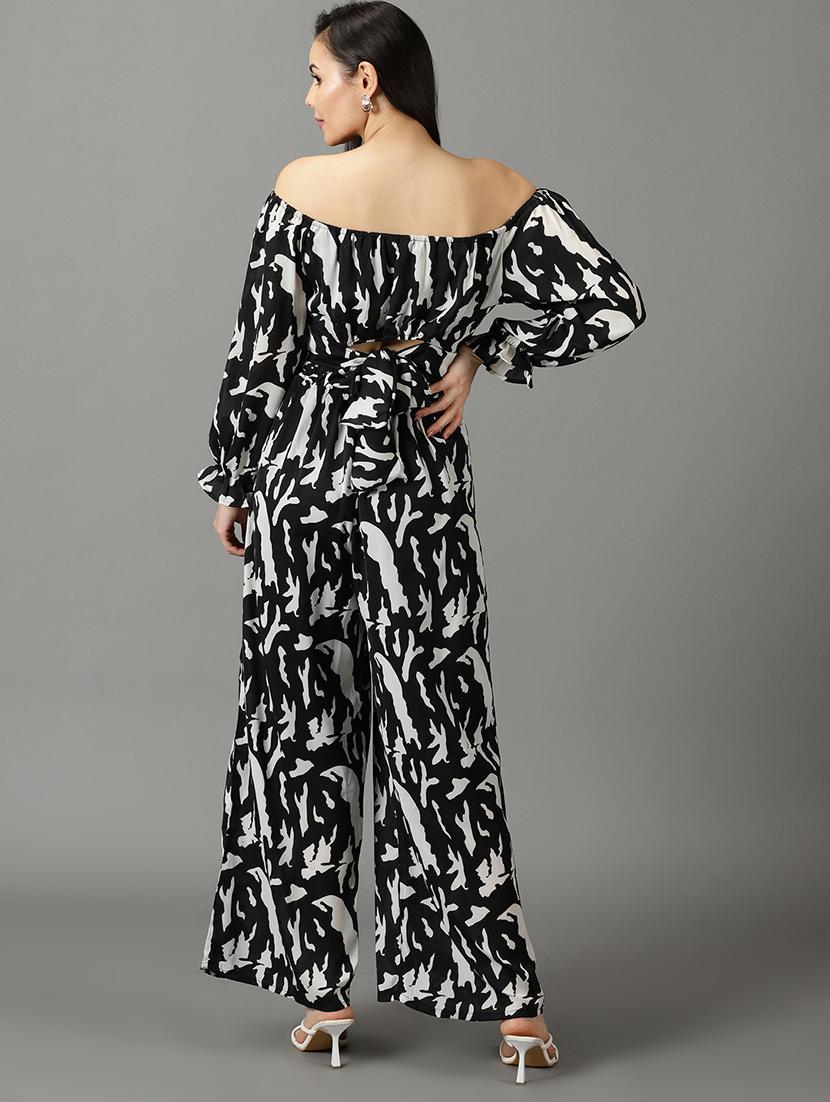 abstract print top and palazzos set co-ord - 19620559 - Standard Image - 2