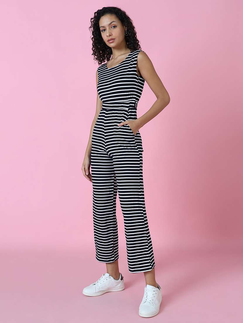stripes printed full length jumpsuit - 19621856 -  Standard Image - 2