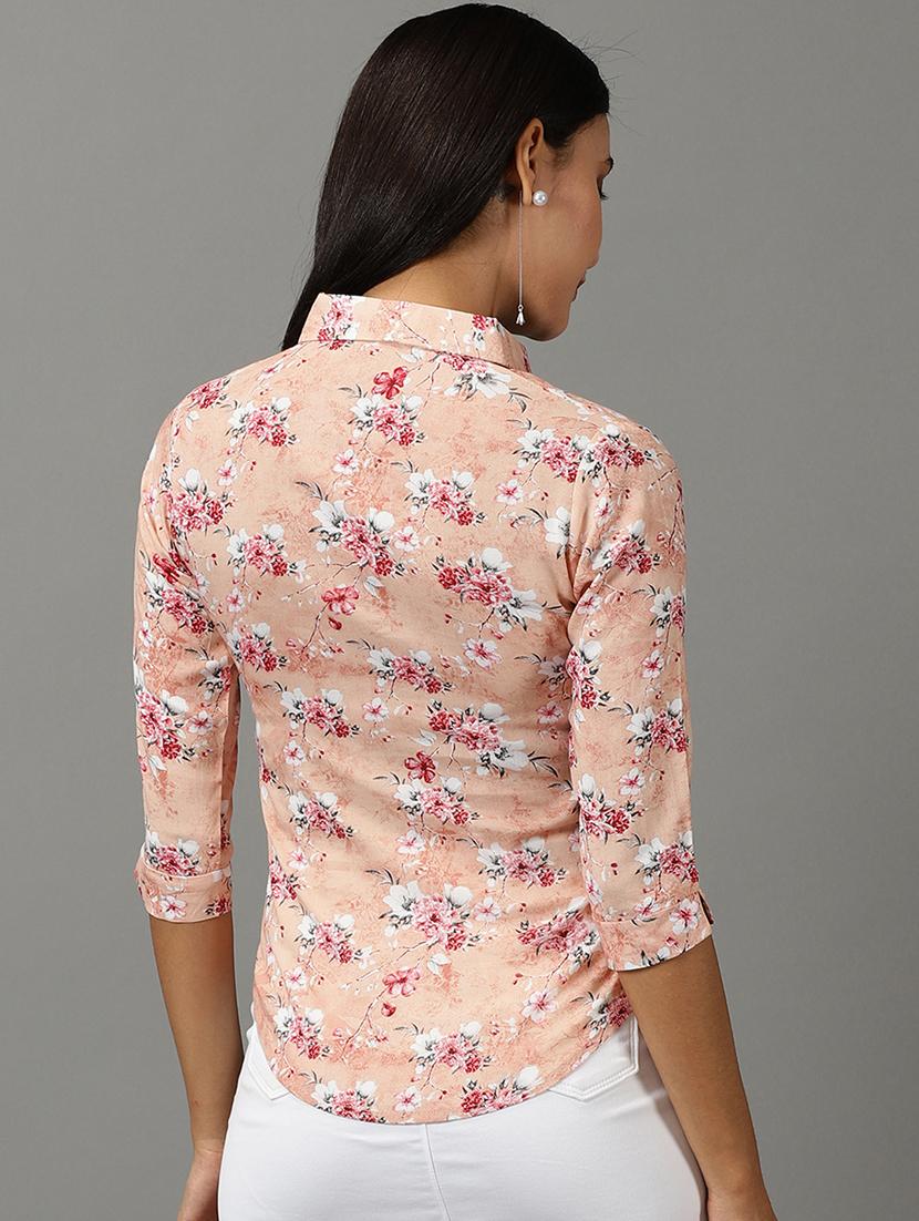 spread collar printed regular shirt - 19621864 - Standard Image - 2