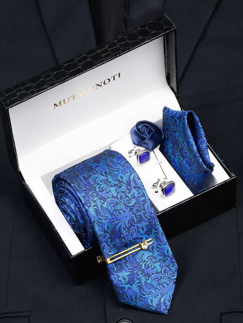 men silk necktie suit accessories set